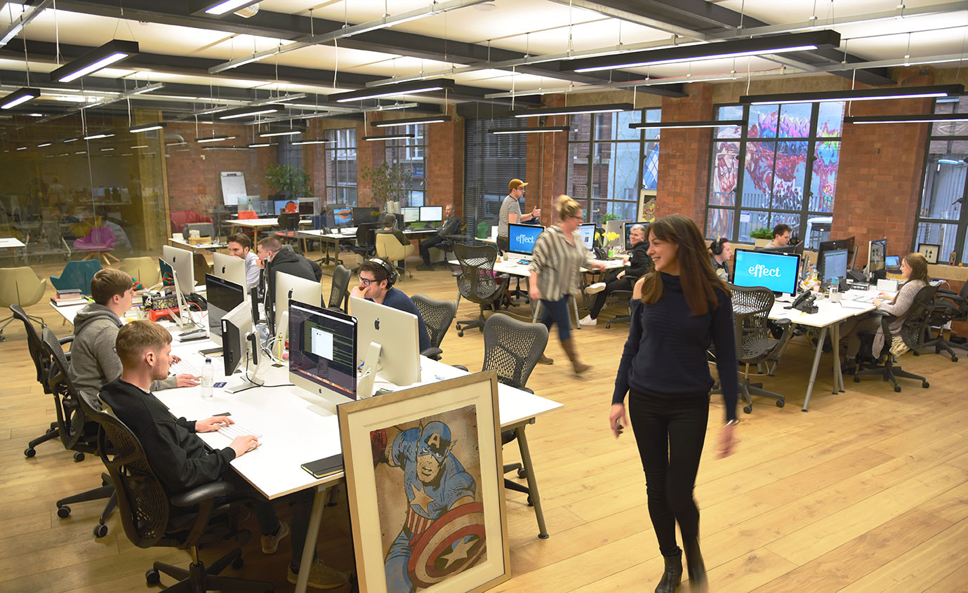Inside the effect office, Charles Street, Leicester